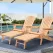 Gardeon 2PC Adirondack Outdoor Chairs Wooden Sun Lounge Patio Furniture Garden Natural