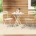 Gardeon 3PC Outdoor Bistro Set Steel Table and Chairs Patio Furniture White