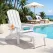 Gardeon Folding Sun Lounger Adirondack Chair Outdoor Lounge Setting HDPE Recliner Footrest White