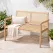 Gardeon Garden Bench Wooden Bench Outdoor PVC Woven Seat Backrest 107cm