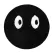 Round Rug Cute Black Face Rug Soft Flocking Carpet Skid Resistant Rug for Bedroom Bathroom Living Room 80x80cm / 31.5x31.5in
