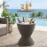 Gardeon Outdoor Bar Table Portable Ice Bucket Cooler 30L Adjustable Top Brown