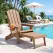 Gardeon Folding Sun Lounger Adirondack Chair Outdoor Lounge Setting HDPE Recliner Footrest Khaki