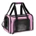 Foldable Travel Pet Carrier Bag Portable Cat Dog Kennel Bag Pink - XL