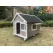 YES4PETS L Timber Pet Dog Kennel House Puppy Wooden Timber Cabin Grey