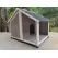 YES4PETS L Timber Pet Dog Kennel House Puppy Wooden Timber Cabin 130x105x100cm Grey