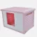 YES4PETS Small Plastic Pet Dog Puppy Cat House Kennel Pink