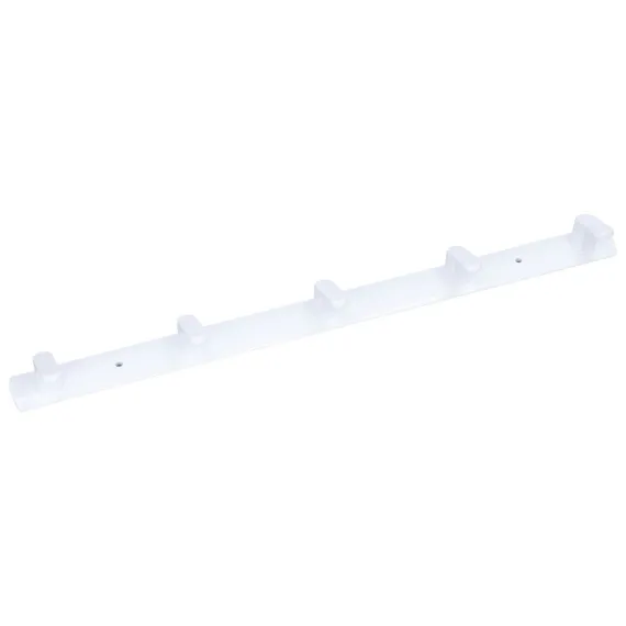 Wall Mounted Coat Rack Modern Stylish Coat Hanger Rack with 5 Hooks for Bathroom Living Room White