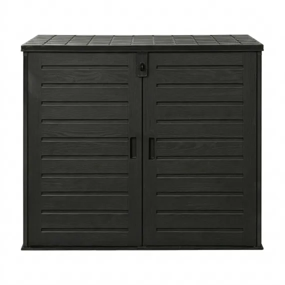 Gardeon Outdoor Storage Box 1170L Container Lockable Cabinet Tool Organizer Shed Black