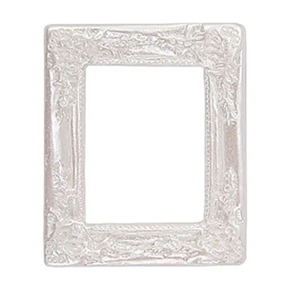 Vintage Picture Frames Tiny Picture Frames Antique Photo Frame Mini Vintage Frame Ornate Resin Oval Frame Table Top Display Frame Home Wedding Decor 2×2.4 in Silver