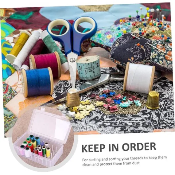 Sewing Thread Storage Box - Organizer for sewing supplies and sewing accessories - 42 spools