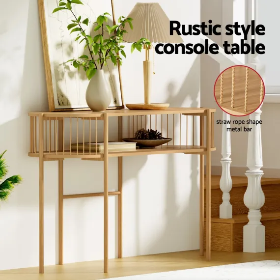 Artiss Console Table 124CM Pine