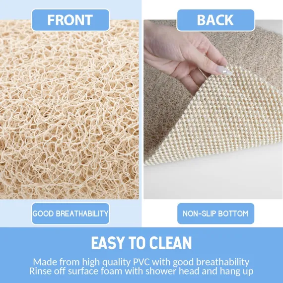 Non Slip Bathtub Mat, Anti Slip Shower Mat, Fast Drying Bath Tub Mats, Foot Scrubber Mat, Anti Slip Mat for Tub,