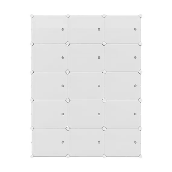 Artiss Shoe Rack Storage Cabinet DIY 15 Storage Cube Stackable White