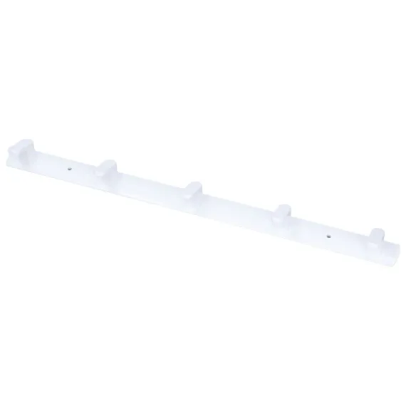 Wall Mounted Coat Rack Modern Stylish Coat Hanger Rack with 5 Hooks for Bathroom Living Room White