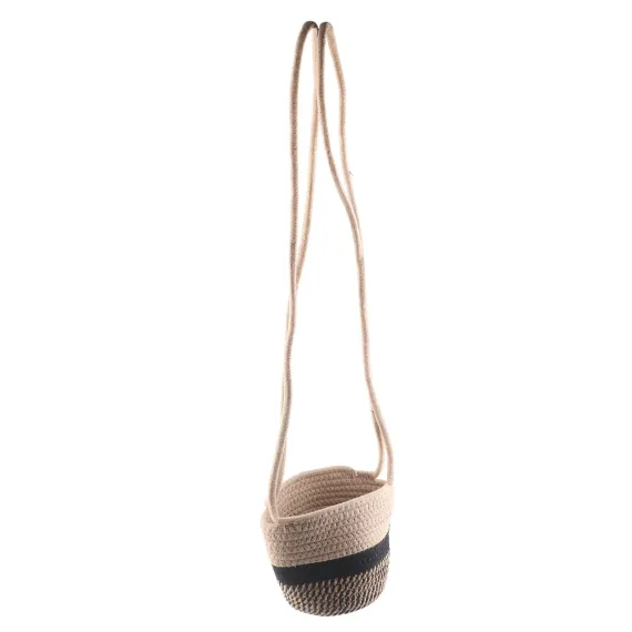 Hanging Plant Pot Holder Braided Plant Basket Indoor Flower Pot Plant Holder Hanging Cotton Rope Plant Storage Organiser