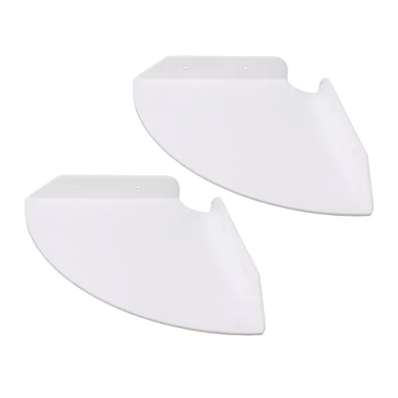 2pcs Wall Mount Floating Corner Shelves Quarter Round Hanging Corner Shelves for Bedrooms Living Rooms Shower Room White