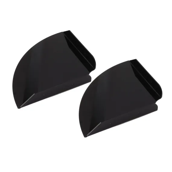 2pcs Wall Mount Floating Corner Shelves Quarter Round Hanging Corner Shelves for Bedrooms Living Rooms Shower Room Black