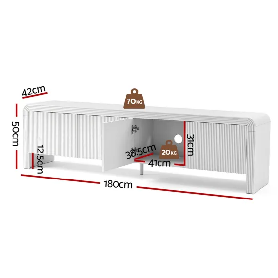 Artiss TV Unit Entertainment Unit Storage Cabinet 180cm White