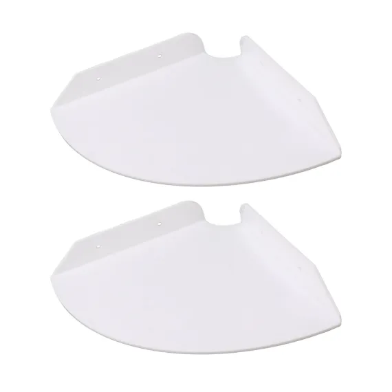 2pcs Wall Mount Floating Corner Shelves Quarter Round Hanging Corner Shelves for Bedrooms Living Rooms Shower Room White