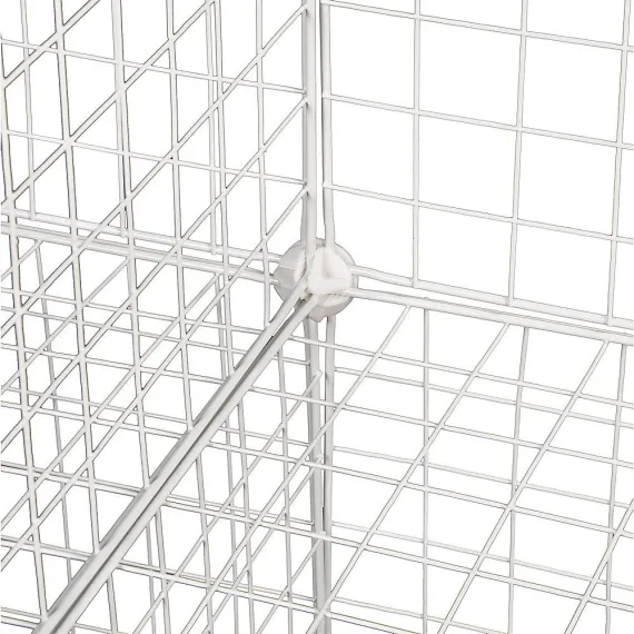 12 Cube Wire Grid Organiser Bookcase Storage Cabinet Wardrobe Closet White