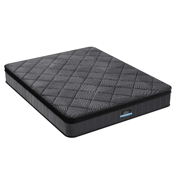 Giselle Bedding King Mattress 25cm Pocket Spring Latex Euro Top Medium Firm Bed