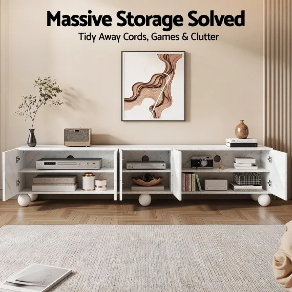 Artiss TV Unit Entertainment Unit Storage Cabinet 200cm White