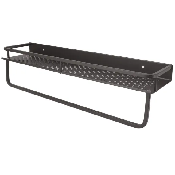 Shower Caddy Grey Shower Organizer Shelf Easy Install Aluminium Alloy Large Capacity Shower Accessory for Bathroom Home 50cm / 19.7in