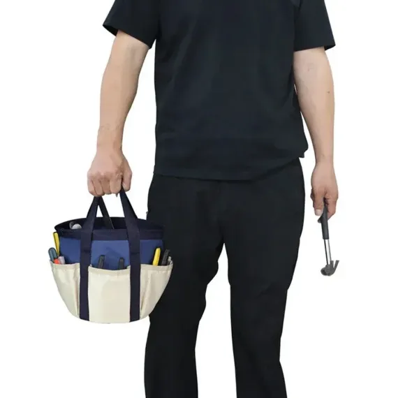 Gardening Bucket Tool Organizer, 600D Oxford Garden Tools Storage Bag with Pockets, for Garden, Patio and Outdoor Use