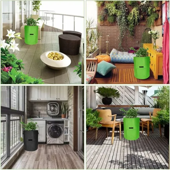 Potato Grow Bags, 2 pcs 40L/10 Gallon Vegetable Bag, Non-Woven Fabric Planting Bag With Window, Garden Vegetable Bag