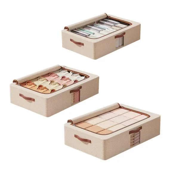 Home Foldable Under Bed Storage Box Clothes Shoes Bedding Dustproof Space Saving - 3XL