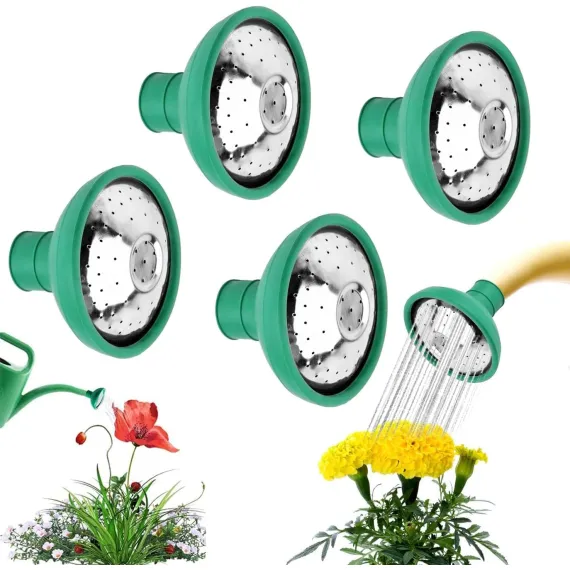Universal Watering Can Head Replacement,Water Sprinkler Sprayer Rose Head Kettle Replacement Nozzles,Garden Shower Heads Watering Tool for Most Watering Jugs (4PCS)