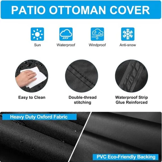 Rectangular Garden Furniture Cover, Waterproof Outdoor Protective Cover for Lounge Sofas, Patio Tables and Garden Sets