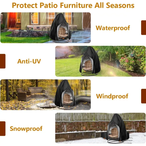 Garden Furniture Cover 115x190cm Waterproof Outdoor Furniture Protector Beige Patio Furniture Cover