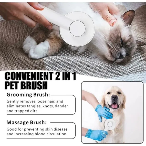 Cat Brush, Self-Cleaning Cat Brush, Pet Hair Brush, Dog And Cat Brush Grooming Comb For Anti-Hair Brush For Pets