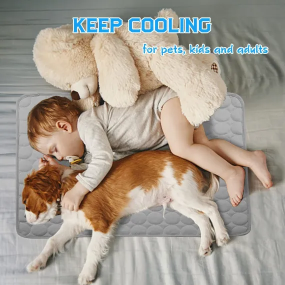 Dog Cooling Mat Large Cooling Pad Summer Pet Bed for Dogs Cats Kennel Pad Breathable Pet Self Cooling Blanket Dog Crate