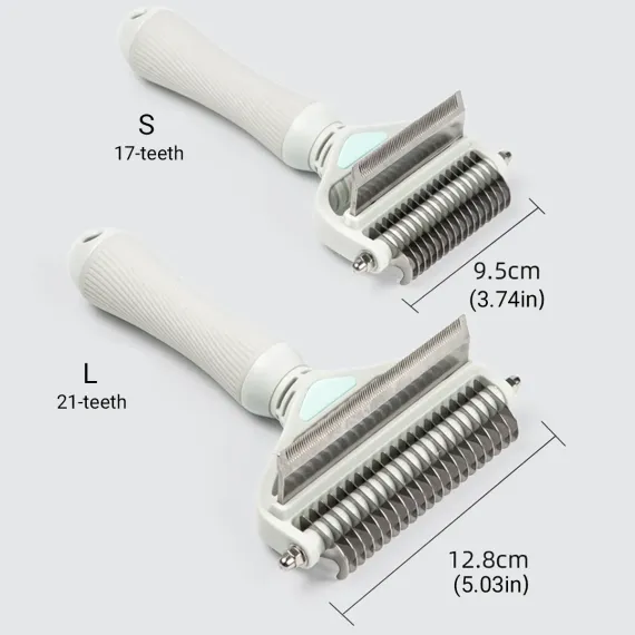 Pet Grooming Brush Hair Removal Anti Tangle Cat Dog Home Detangling Comb Pets - L