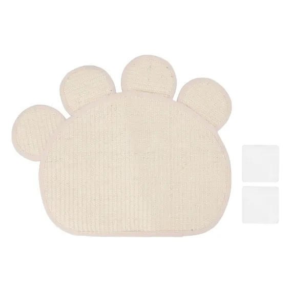Sisal Cat Scratcher Mat Cute Shape Grinding Claw Protecting Furniture Cat Floor Scratching Pad for Cats Kittens