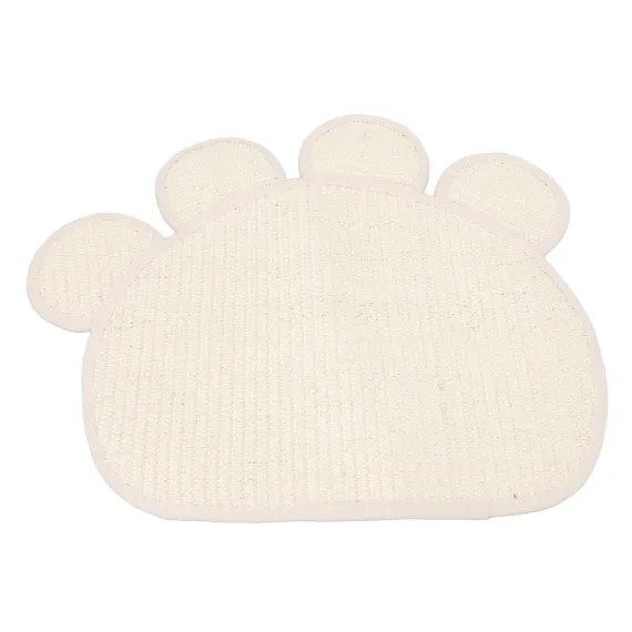 Sisal Cat Scratcher Mat Cute Shape Grinding Claw Protecting Furniture Cat Floor Scratching Pad for Cats Kittens