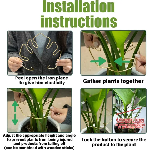 Gold Indoor Plant Stand for Climbing Plants - Plant Support Holder