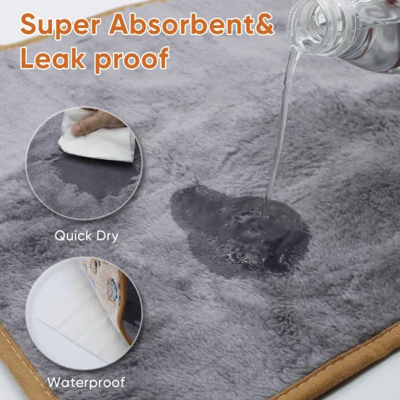 Waterproof Dog Blanket for Small Dogs,Puppy Pads for Dog Bed & Couch Pet Blanket for Small Cats  (Coffee-104*76cm)
