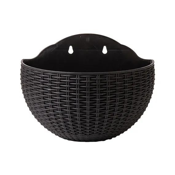 Exquisite Wall Flower Pot, Plastic Hanging Planter for Outdoor Garden Balcony, Home Decor Bucket Planter L