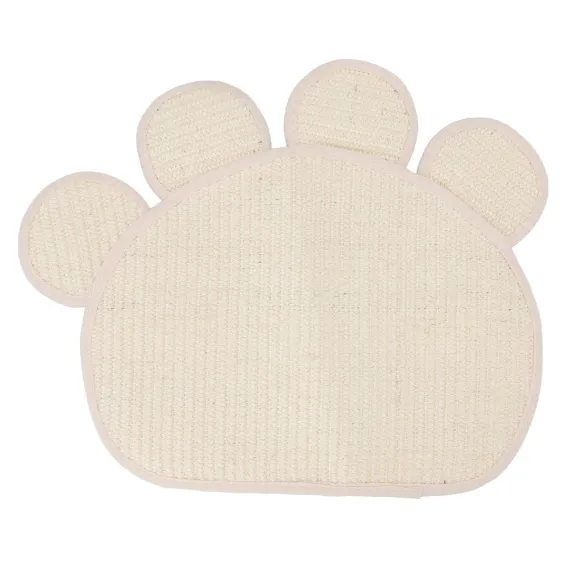 Sisal Cat Scratcher Mat Cute Shape Grinding Claw Protecting Furniture Cat Floor Scratching Pad for Cats Kittens