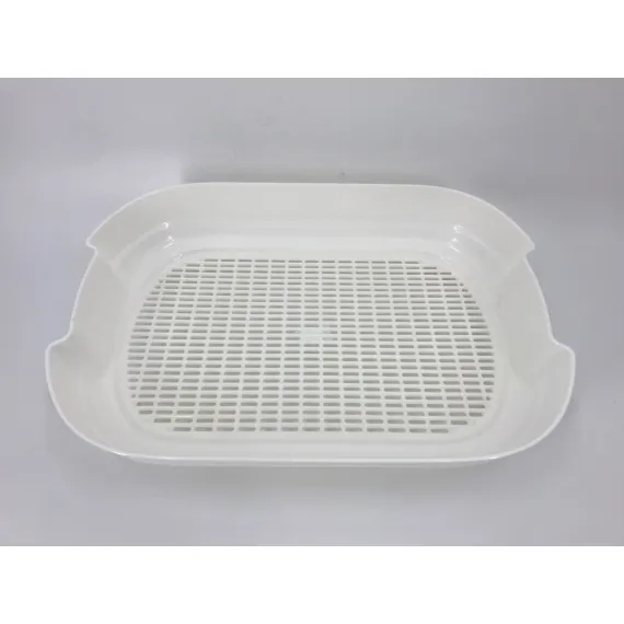 YES4PETS Large Portable Cat Toilet Litter Box Tray with Scoop and Grid Tray Green