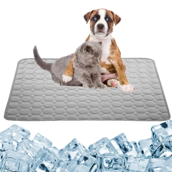 Dog Cooling Mat Large Cooling Pad Summer Pet Bed for Dogs Cats Kennel Pad Breathable Pet Self Cooling Blanket Dog Crate