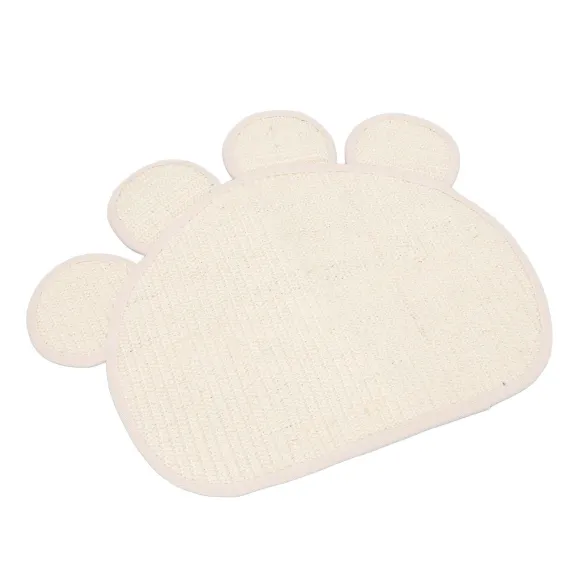 Sisal Cat Scratcher Mat Cute Shape Grinding Claw Protecting Furniture Cat Floor Scratching Pad for Cats Kittens