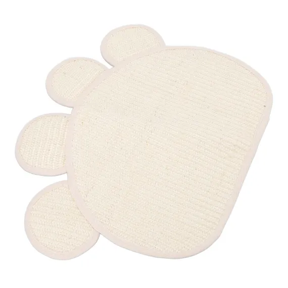 Sisal Cat Scratcher Mat Cute Shape Grinding Claw Protecting Furniture Cat Floor Scratching Pad for Cats Kittens
