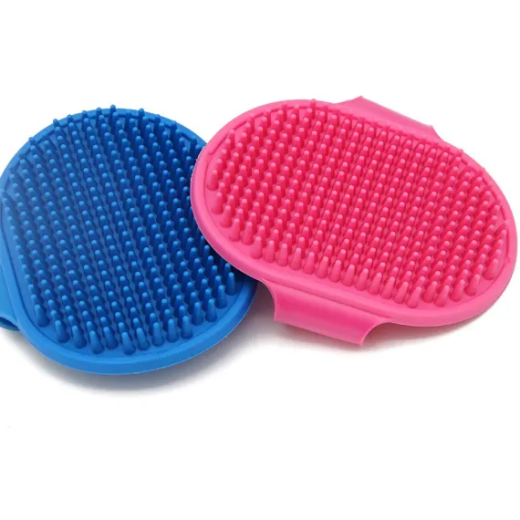 Pet Hair Remover - 2 Pieces - Cat Comb - Pet Hair Remover - Pet Grooming Gloves - Pet Silent Hair Removal Gloves - Dog Brush - Cat Brush - Reusable - For Small, Medium and Large Pets - Blue+Pink