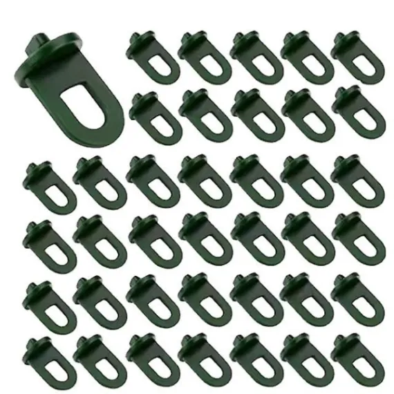 Greenhouse Clamps Set of 50 with Extra Strong Grip and Eyelets - The Best Trellis and Plant Holder for Your Greenhouse - Greenhouse Accessories