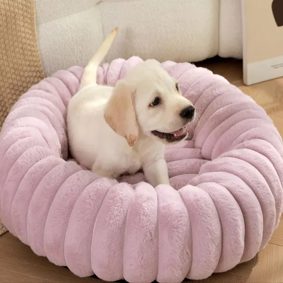 Pet Bed Dog Bed Cat Bed Small Dog Bed Medium Dog Bed Plush Pet Bed All-Season - Khaki - Size 50-20-20